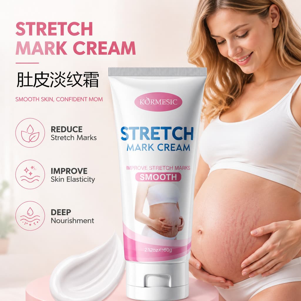 Creme para cuidados abdominais femininos, creme para estrias