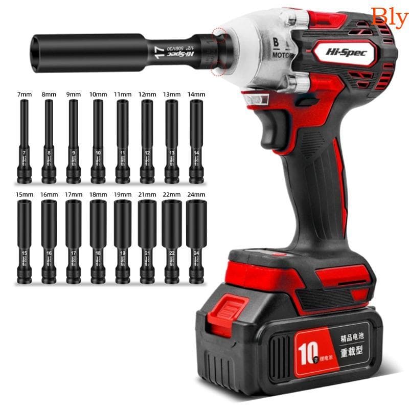 Bly 1 Chave Impacto Soquete Métrico 2 Polegadas Hex Tomada Adaptador Cabeça Conversores Chaves