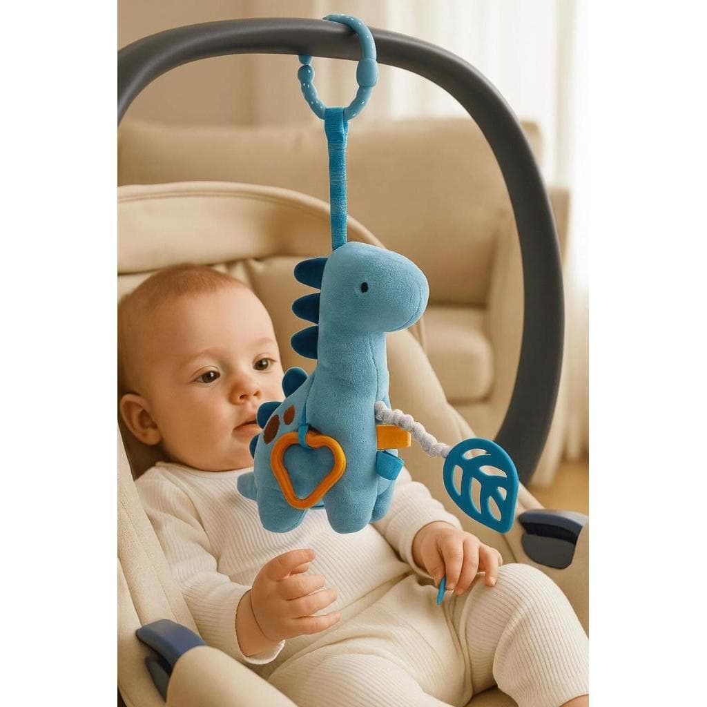Brinquedo Musical Dino de Pelúcia Buba com Mordedor Bebê