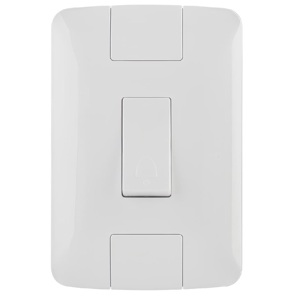 Conjunto Pulsador Campainha Tramontina Aria 250v 6a Branco 4x2