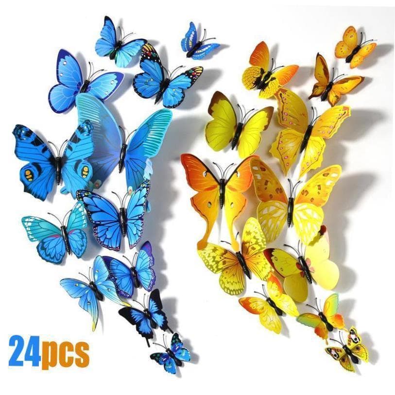 Adesivos De Borboleta 3D Para Festa De Aniversário/Decoração De Quarto Natal0