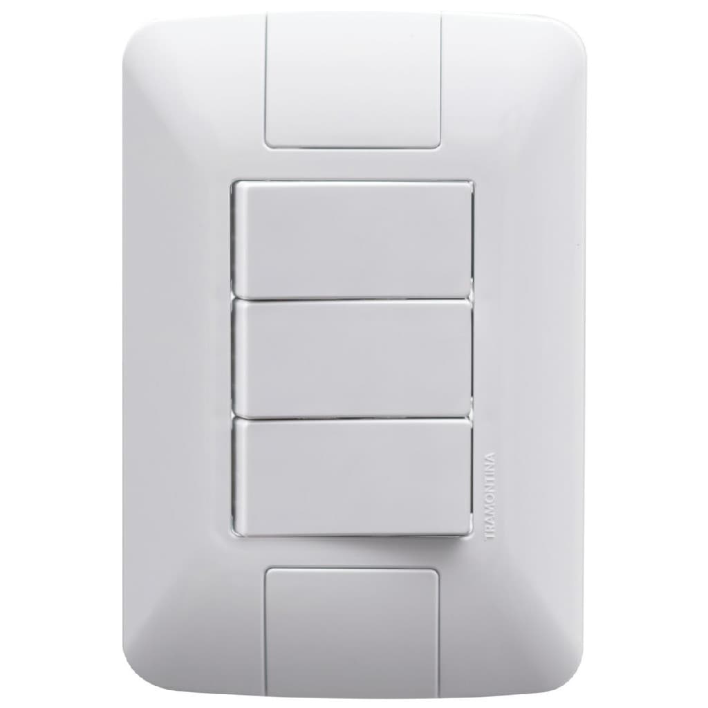 Conjunto 3 Interruptores Paralelos Tramontina Aria Branco 4x2
