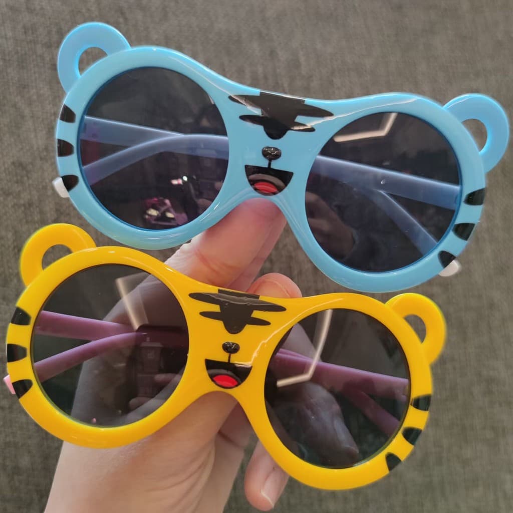 Xizhilang crianças dos desenhos animados Super bonito óculos de sol masculino feminino bebê bonito pequeno tigre pára-so