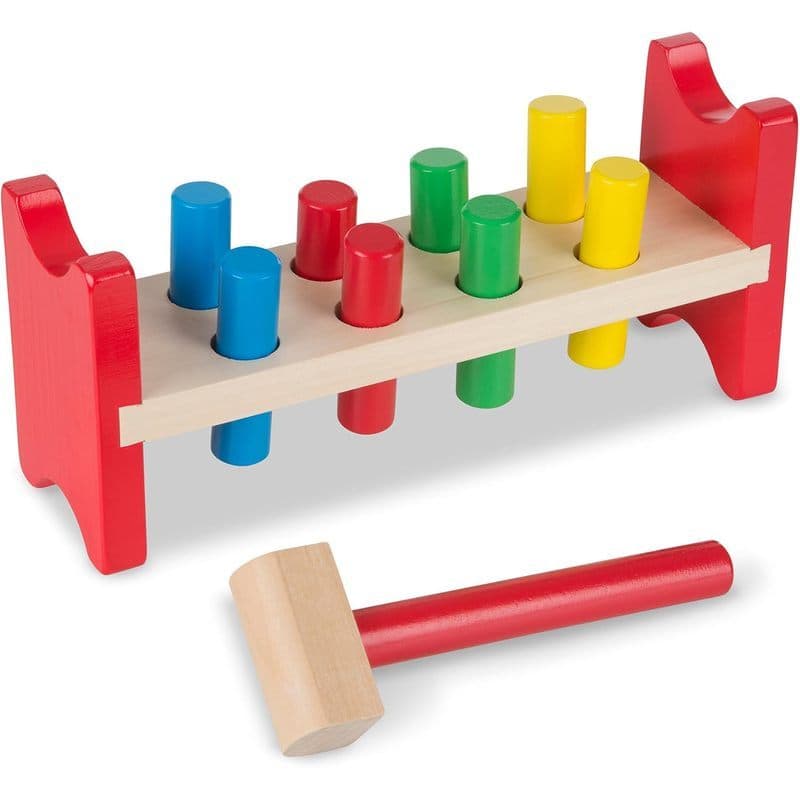 Melissa & amp ; Brinquedo De Libra De Madeira Doug Deluxe Com Martelo-Certificado FSC