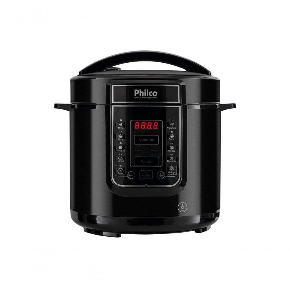 Panela de Pressão Elétrica Digital Philco PPP01P 6L 1000W Preta 220V