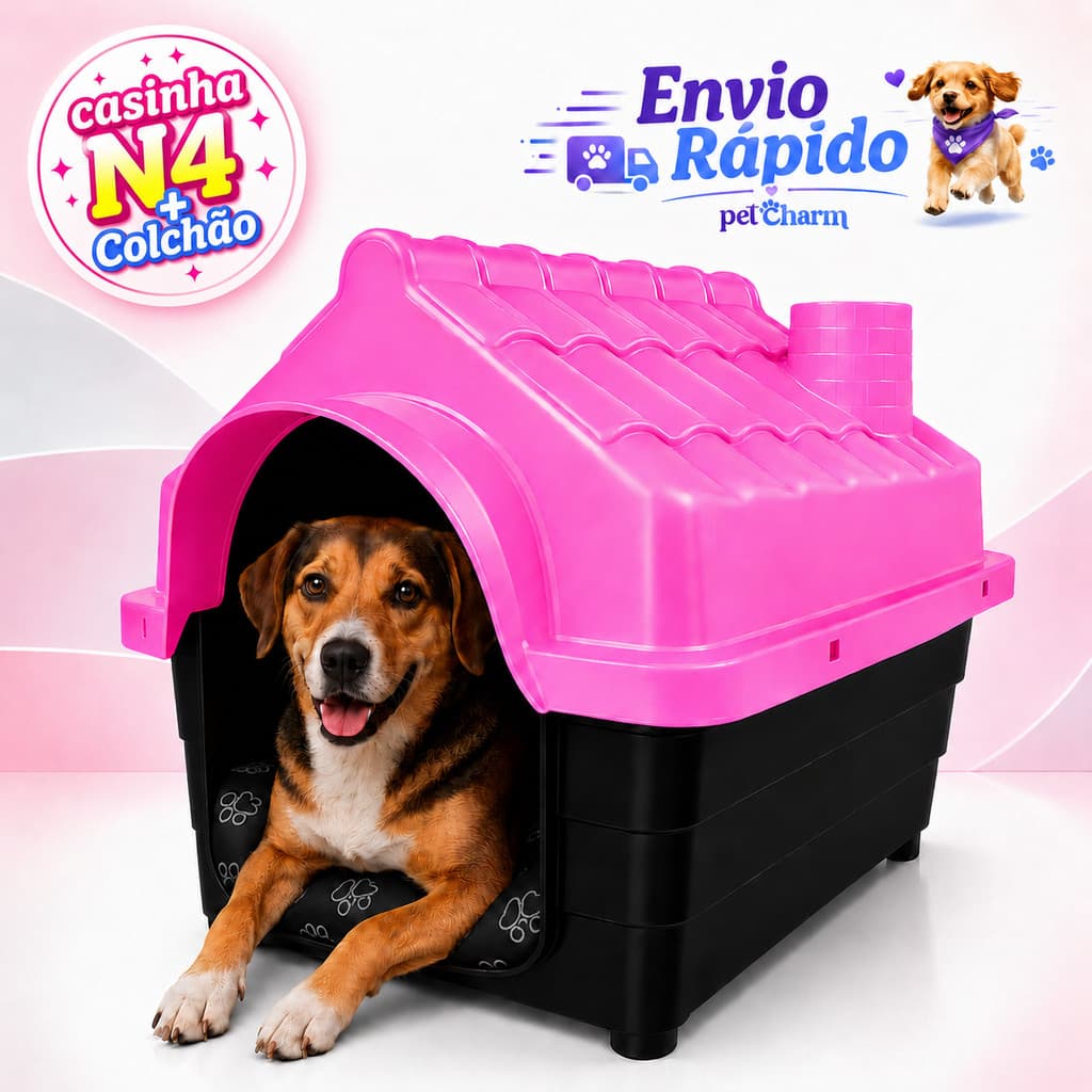 Casa Casinha Para Cachorro N4 Com Colchão Confortável Casa Para Cães
