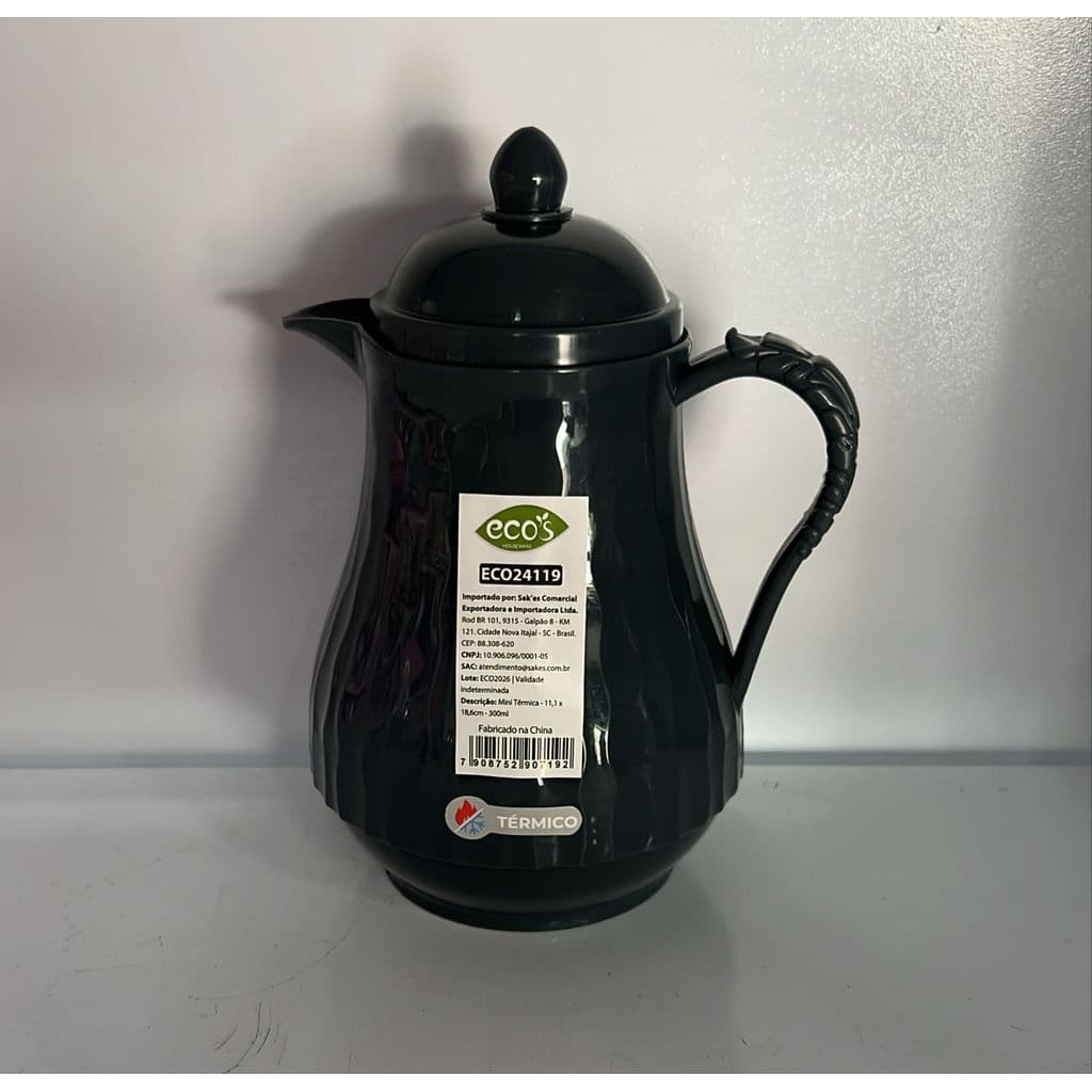 Garrafa Térmica Mini de Mesa Chá Café 300ml Plástico Jarra