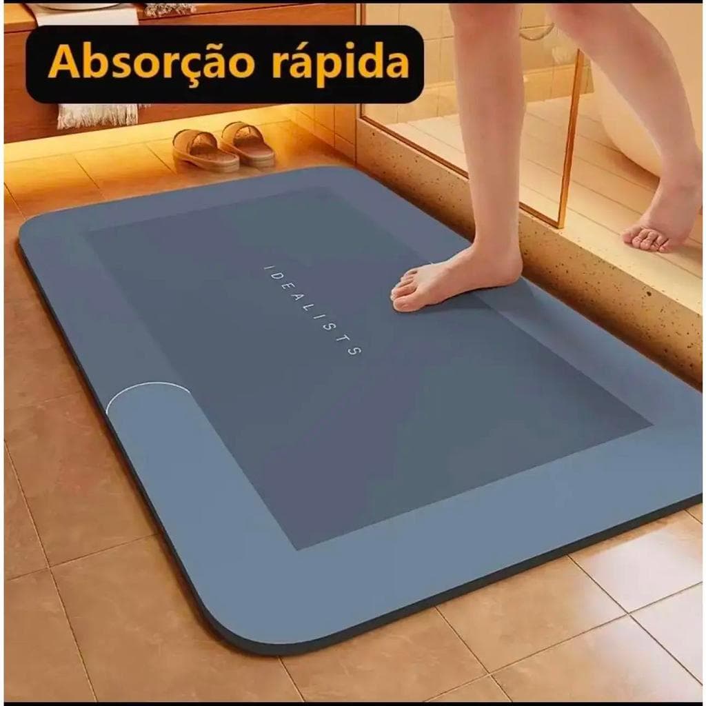 Tapete para Banheiro de Secagem Rapida e Super Absorvente Ideal Chuveiro Cozinha e Varanda