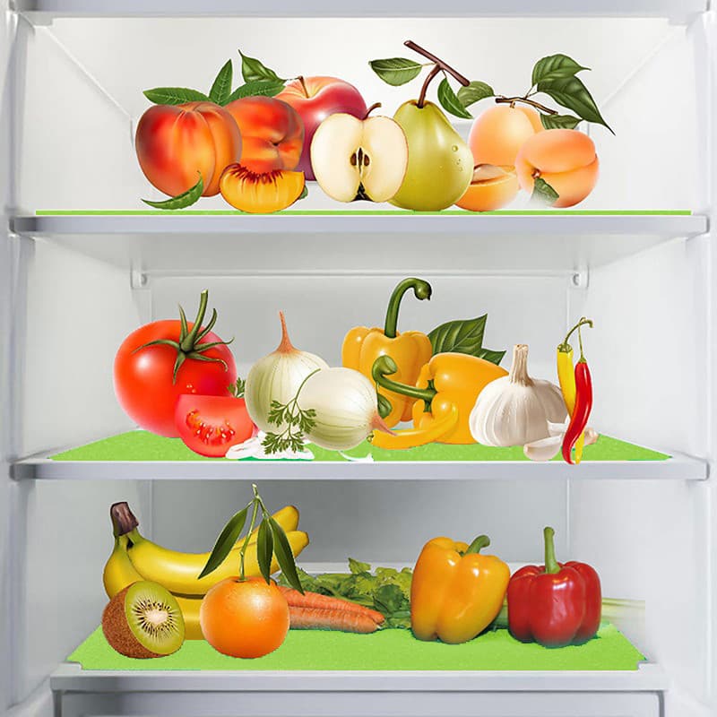 < LK > 1 Peça/10 Peças Moda Frutas E Vegetais Extensor De Vida Forro Gavetas De Geladeira Almofada De Esponja