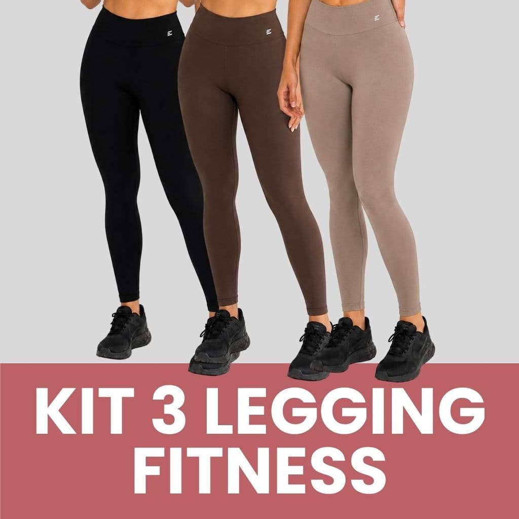Kit 3 Calça Feminina Fitness Suplex Para Treino E Academia 1005-K3