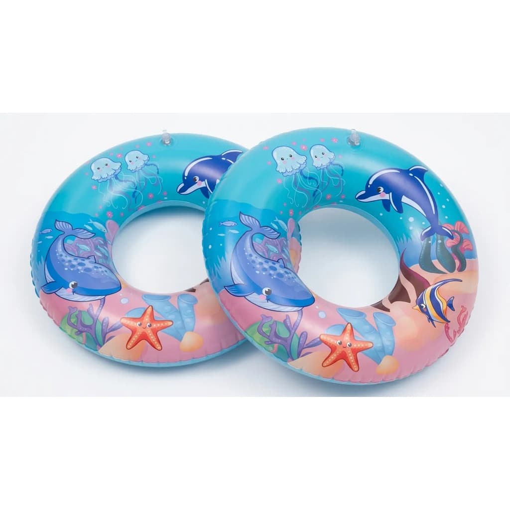 Kit 2 Boias Infláveis Fundo Do Mar 80cm Piscina Praia
