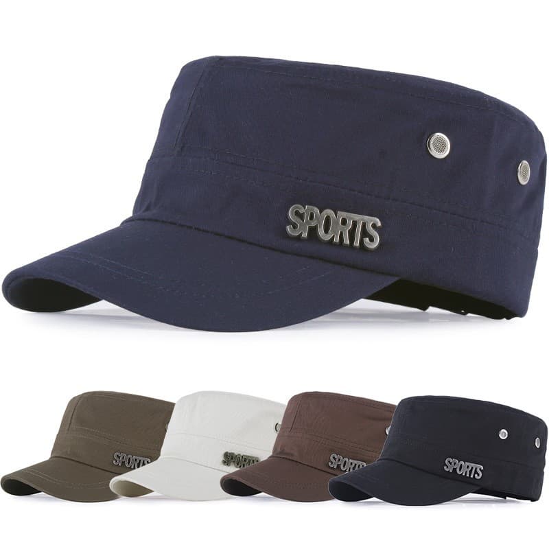 Chapéu de pico masculino primavera verão outono inverno beisebol chapéu de sol chapéu plano chapéu de sol viagem ao ar l