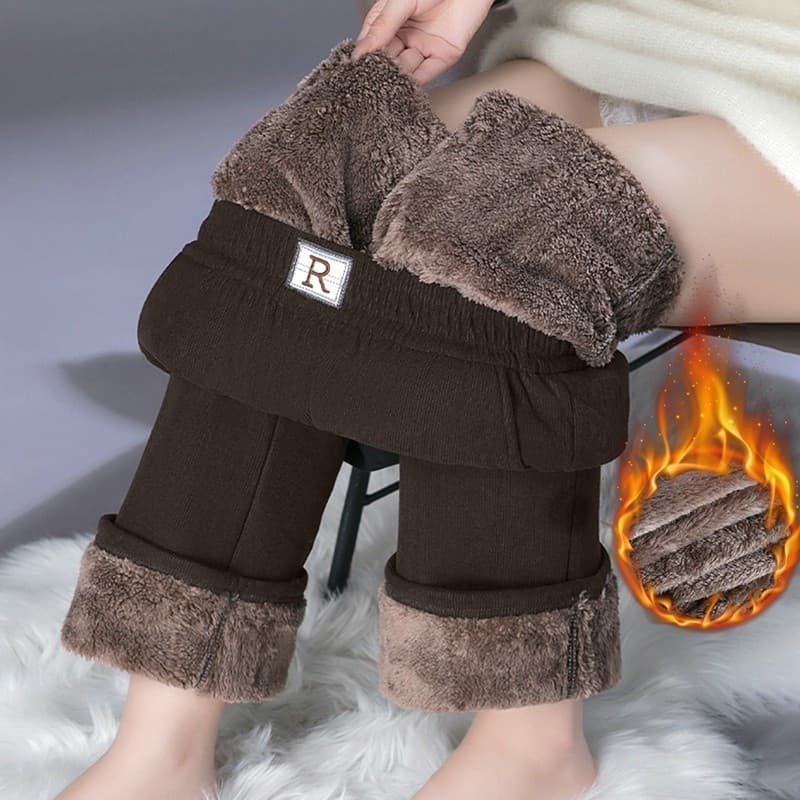Calças Femininas Slim de Veludo Quente e Espesso para Outono e Inverno, Elásticas, Casuais, Versáteis YLRS