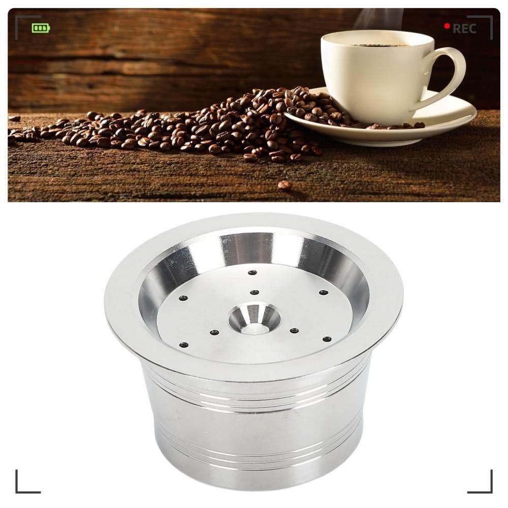 Cápsulas De Café Reutilizáveis , Com Escova De Colher , Design Reutilizável , De Aço Inoxidável