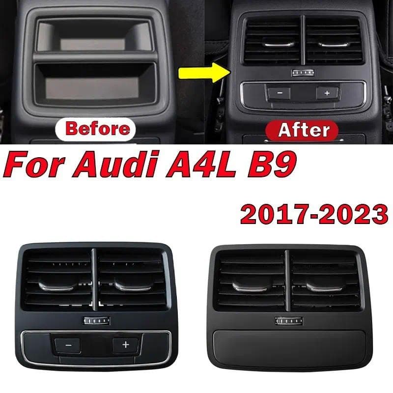 1 Pçs Acessórios Do Carro Para Audi A4L B9 2017-2023 Centro Traseiro Saída De Ar Ventilação Instalação Condicionado A/C