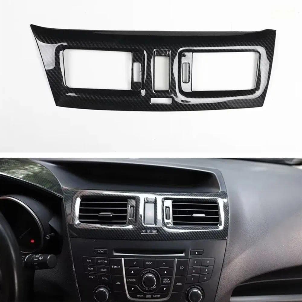 Painel Do Carro Console Central Ventilação De Ar Quadro Guarnição ABS Adesivo Para Mazda 5 2011 2012 2013 Movimentação D