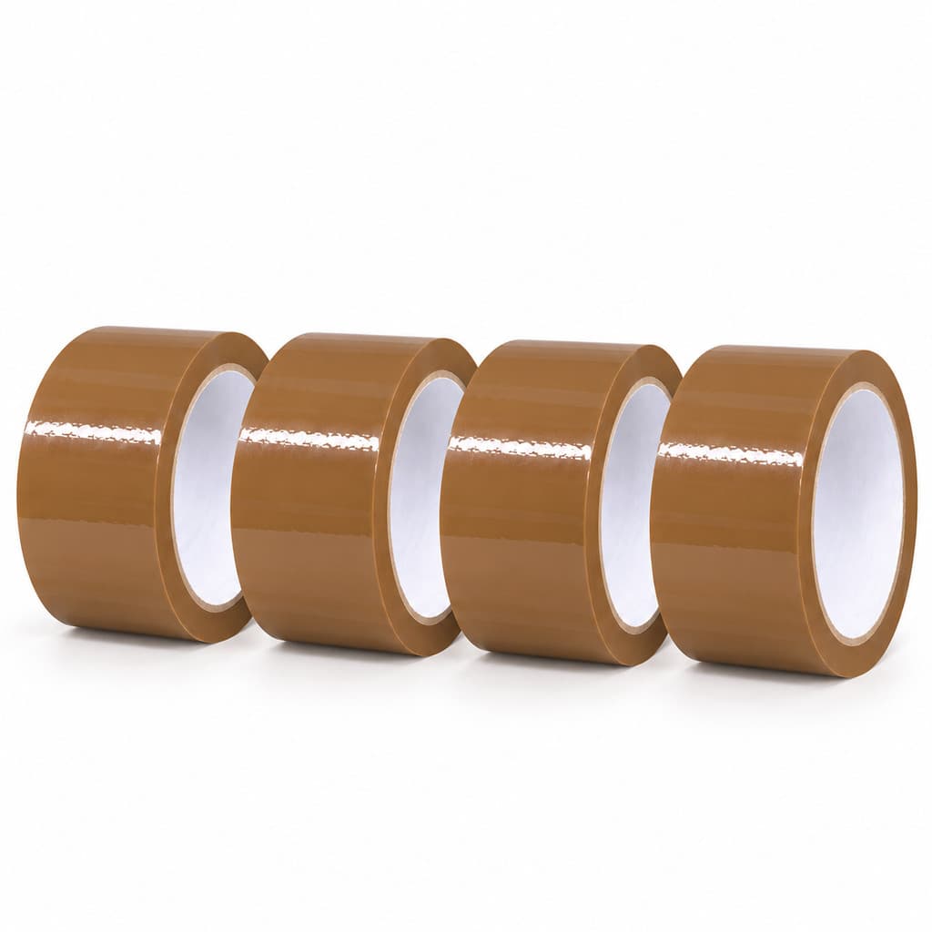 4 Rolos de Fita Adesiva Marrom 45mm x 40 Mts Fita Resistente