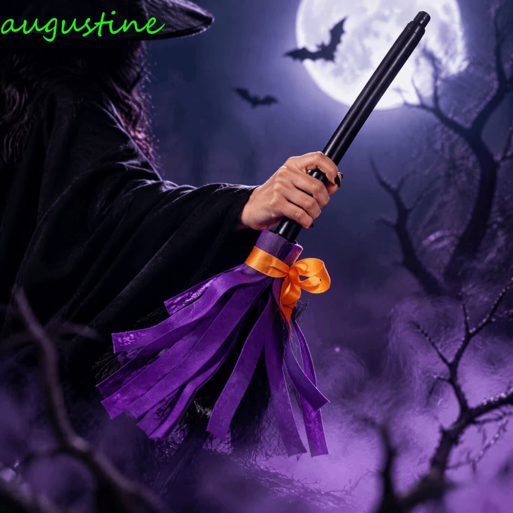 Vassoura De Bruxa AUGUSTINE Halloween , Móvel Giratória Elétrica Flutuante , Sons Assustadores
