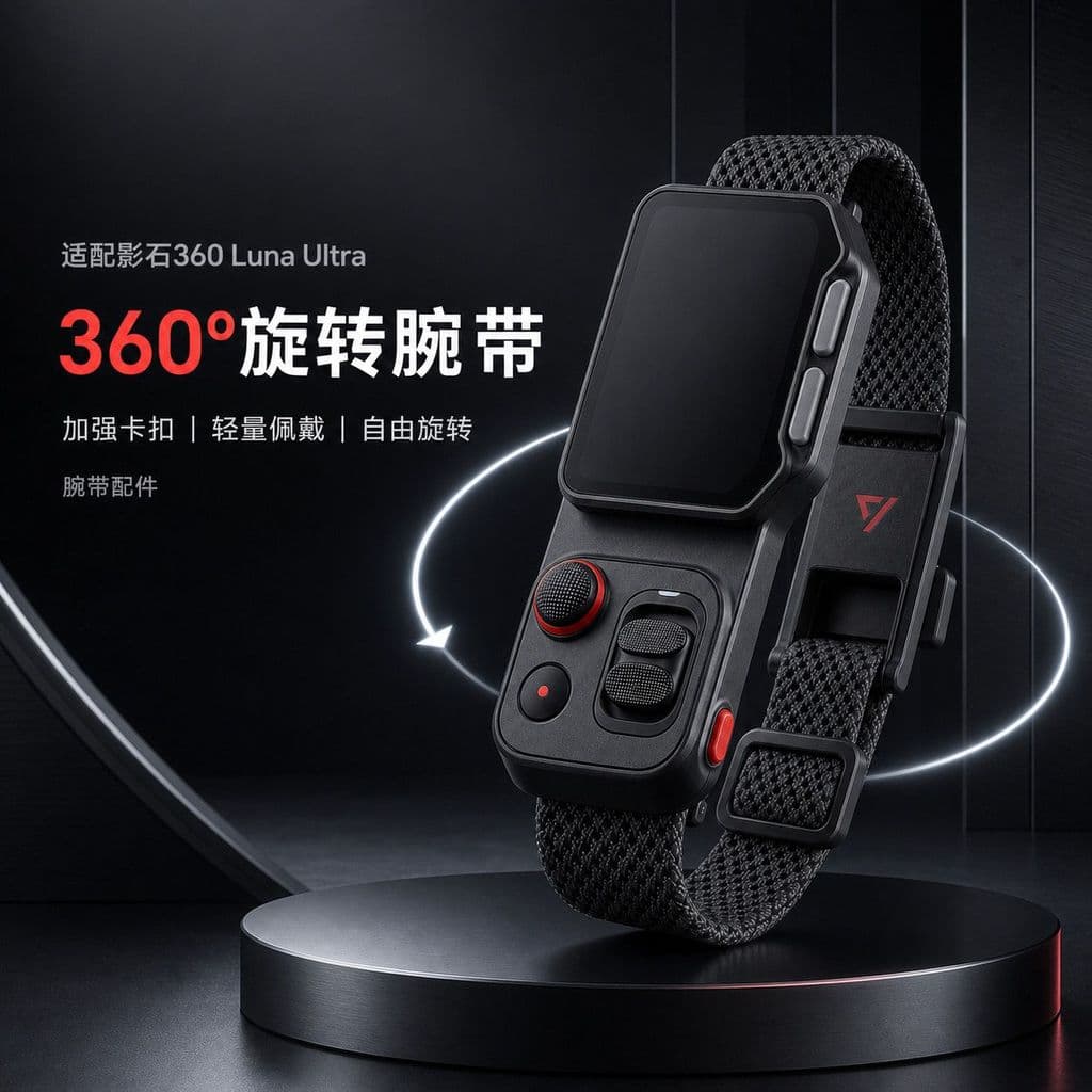 Adequado para Shadowstone Insta360 LunaUltra tela de controle remoto pulseira cardan acessórios da câmera cinta Halter s