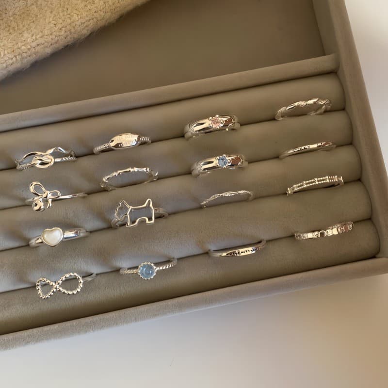 S925 prata esterlina simples anel feminino simples nicho luz luxo High-End ins estilo não-desbotamento anel aberto ataca