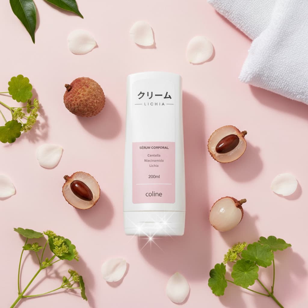 ✨Sérum Corporal Lichia 200ml Coline – Hidratação Profunda com Niacinamida e Vitamina C