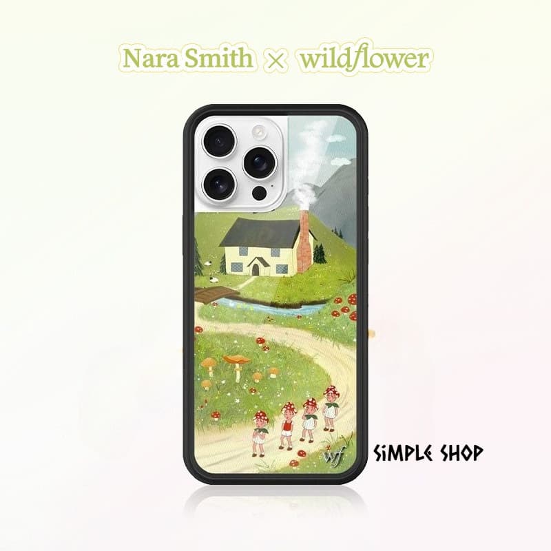 Nara Smith x Wildflower Joint Name Capa De Telefone De Luxo Para IPhone17Air 17 16 15 14 13 12 Pro Max Plus Soft Side Si