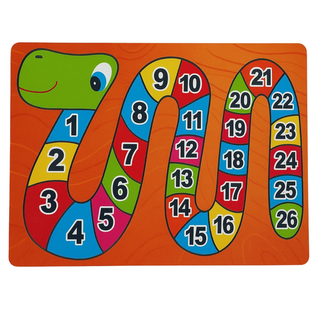 Quebra Cabeça Numeros Cobra Educativa Mdf Pedagógica