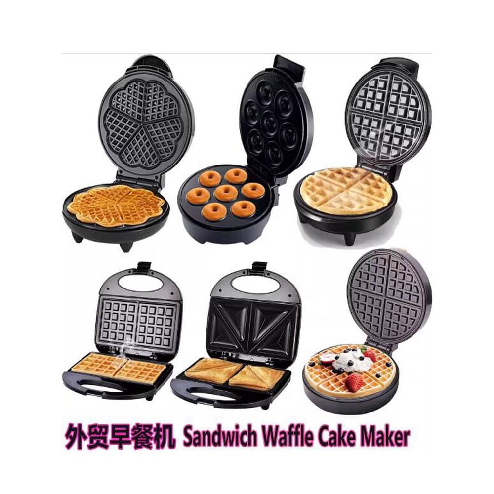 Sanduicheira waffle assadeira padrão americano 110V comércio exterior sanduíche waffle maker café da manhã