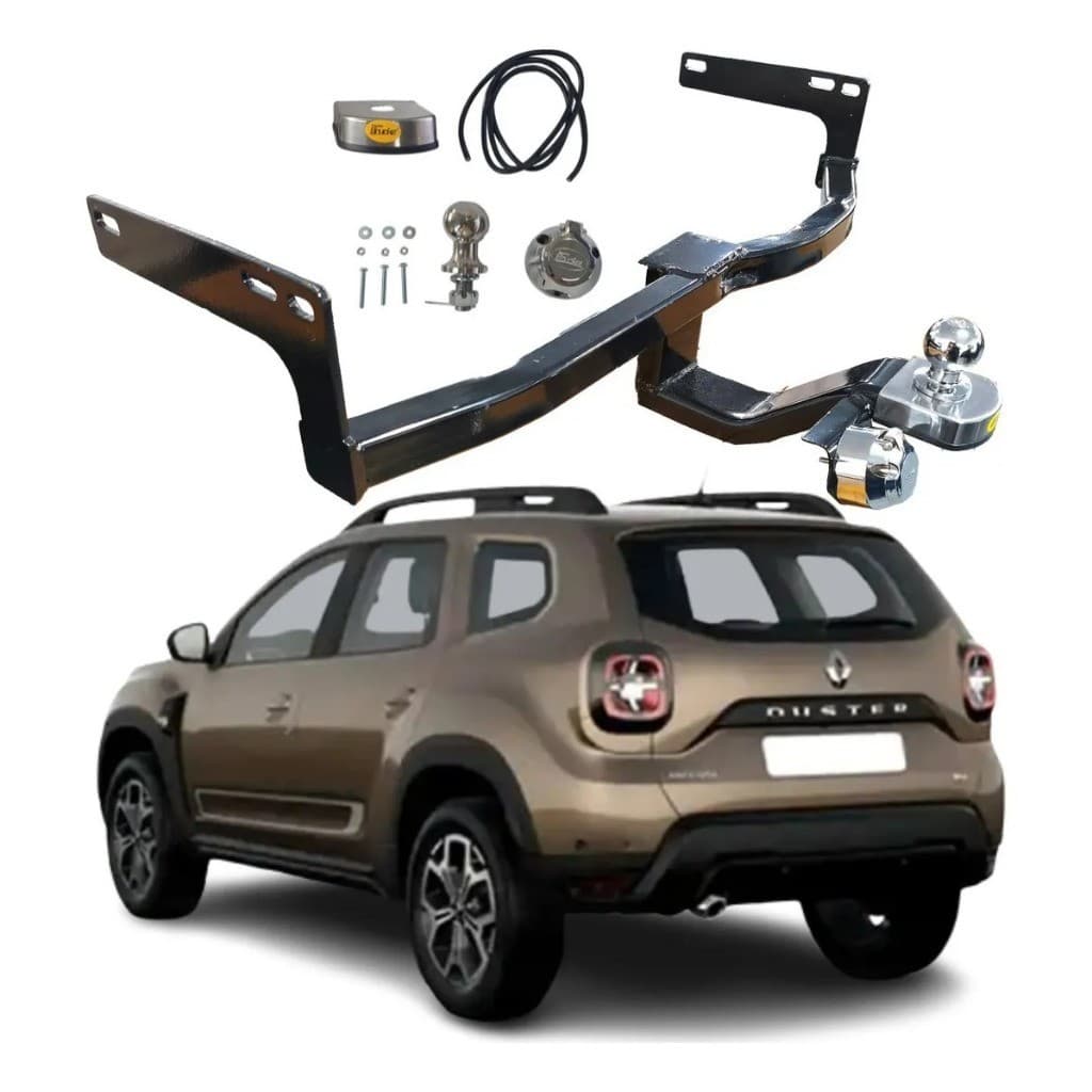 Engate Reboque Fixo Renault Duster 4X2, 4x4 2010 a 2025 700kg Homologado Inmetro