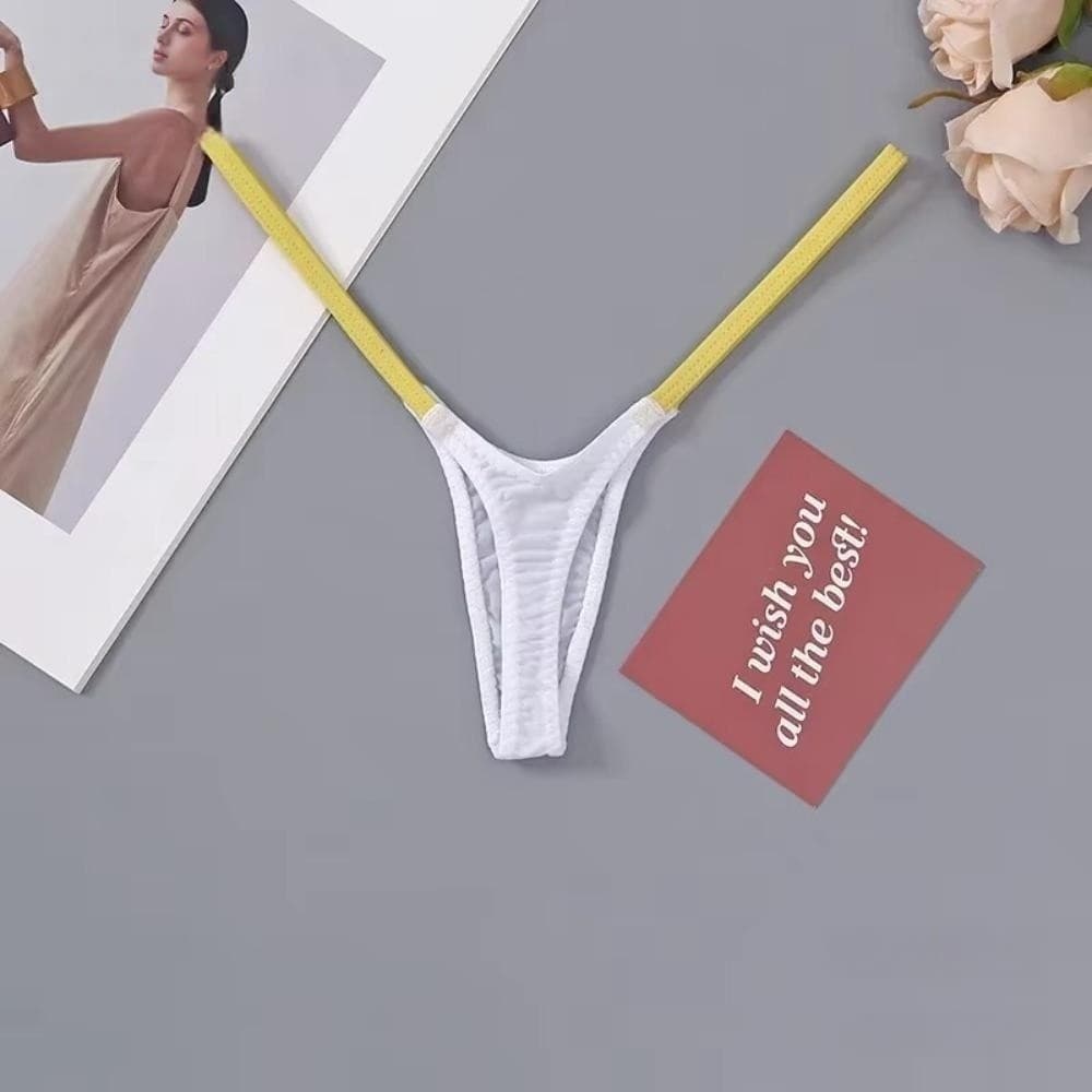 Roupa Íntima Feminina, Calcinhas Clássicas com Costura Multicolorida, Calcinhas Elásticas Femininas