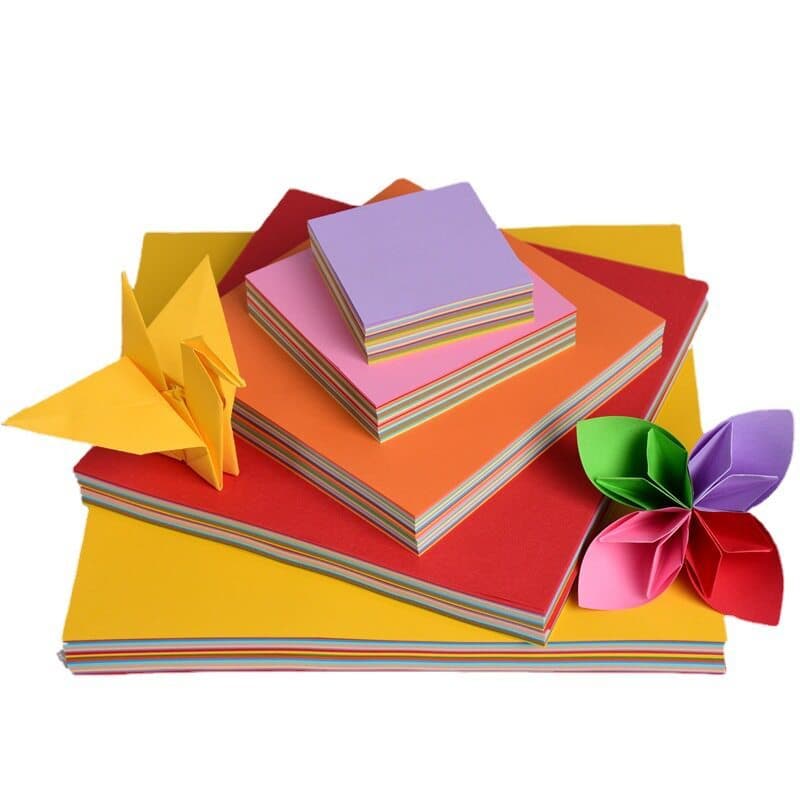[100 Folhas] Origami DIY Quadrado Feito à Mão 7 x 7cm