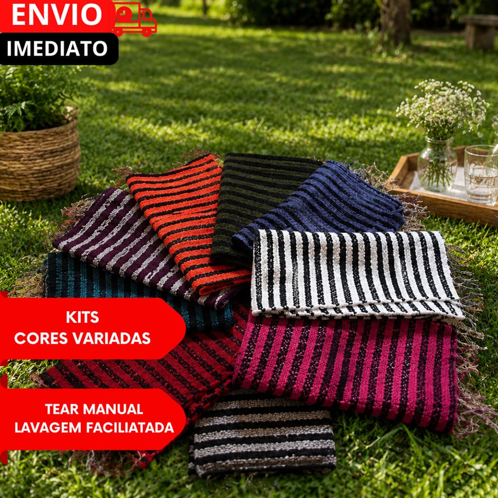 Conjunto 10 8 6 4 2 | Tapete Porta Cozinha Zebrinha | Tear Mineiro Artesanal ZEBRINHA