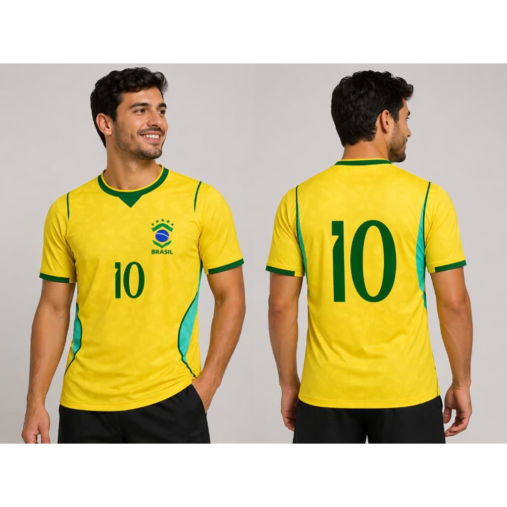 Camisa Camisa Amarela Brasil Masculina Principal Bordada 2026 - MEGA PEOMOÇÃO!!!