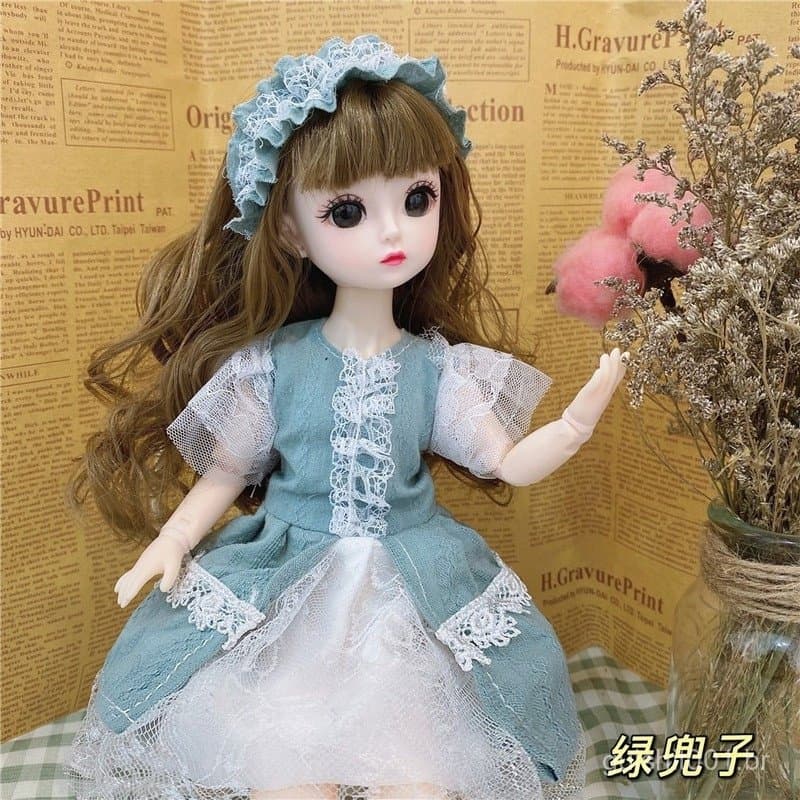 30 Cm BJD Boneca 1/6 Bonecas Marrom Olhos Grandes 22 Articulações Móveis DIY Vestir Acessórios E Roupas De Brinquedo