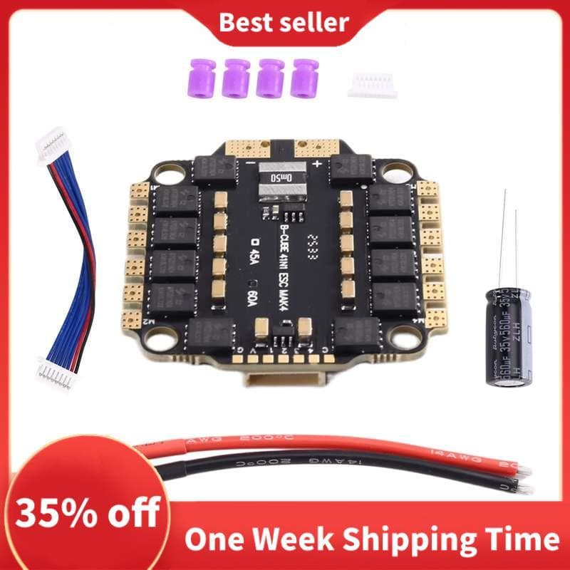Para FPV Racing Drone ESC 4IN1 60A Controlador De Velocidade Do Motor Sem Escova Com Suporte Oneshot PWM 3-6S Bateria UA