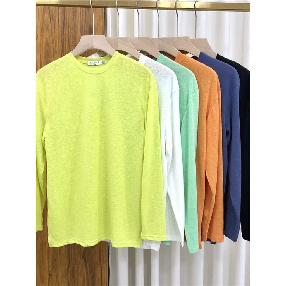 Ice Sense Fio de Bambu Manga Comprida Protetor Solar Roupas Masculinas Levemente Transparente Máscara Solta Camiseta Ten