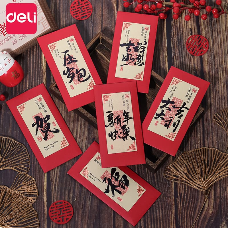 Deli 2026 Novo estilo envelope vermelho High-End estilo chinês personalidade envelope de véspera de ano novo véspera de