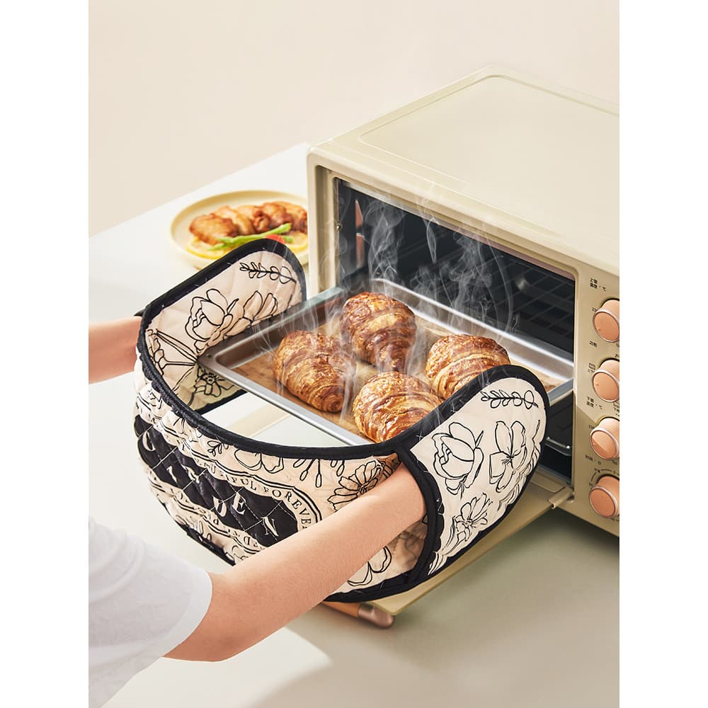 Luvas anti-escaldantes isolamento térmico resistente a altas temperaturas engrossado forno de cozinha caçarola de microo