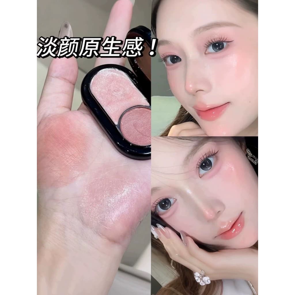 Sem maquiagem Nude mindinho!Duas cores Multi-Purpose creme sombra Blush brilho de água creme nariz sombra tudo-em-um pla