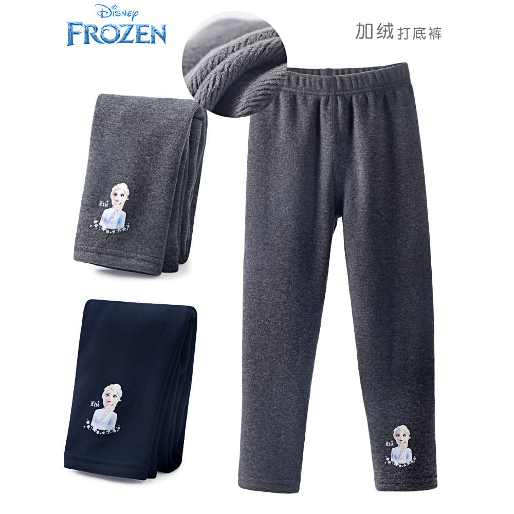Disney disney Leggings infantis outono inverno forro de lã meninas calças meninas princesa calças quentes bebê roupas in