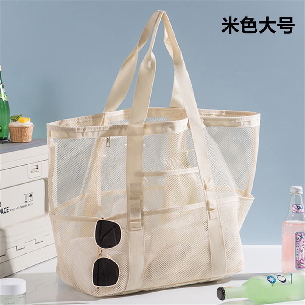 Bolsa de praia de malha, bolsa de natação portátil conveniente, bolsa de praia de malha Bolsa de natação portátil conven