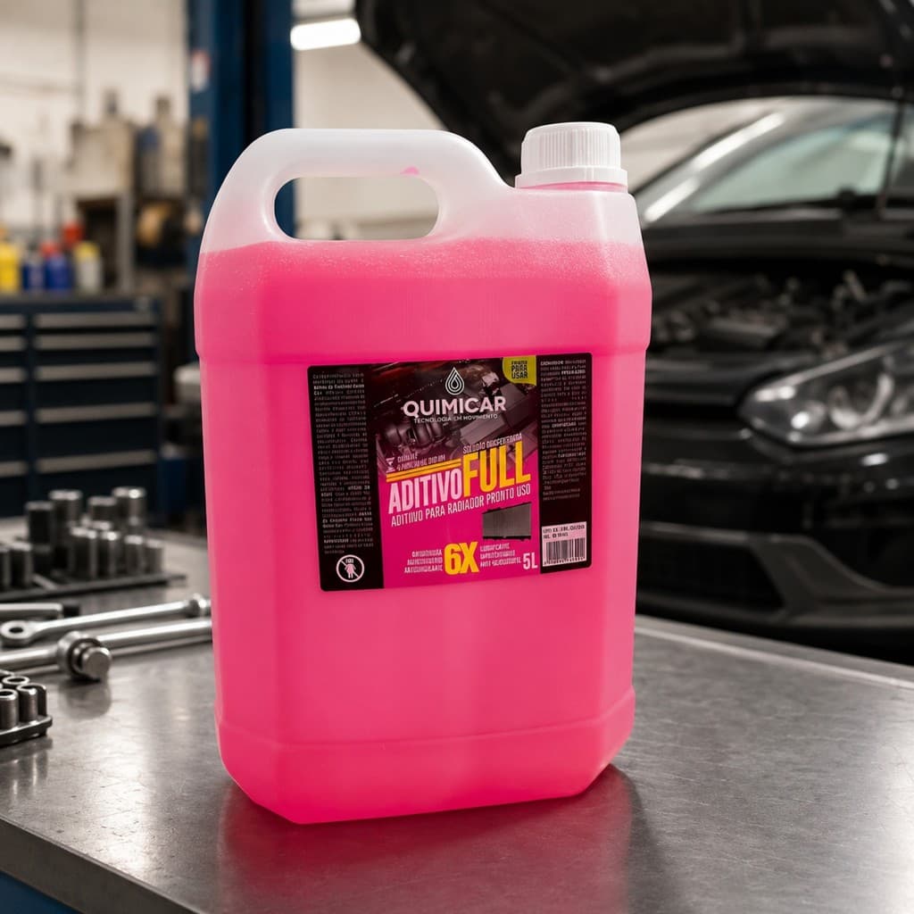 Aditivo Fluido Radiador Rosa 5L Carro Arrefecimento Motor