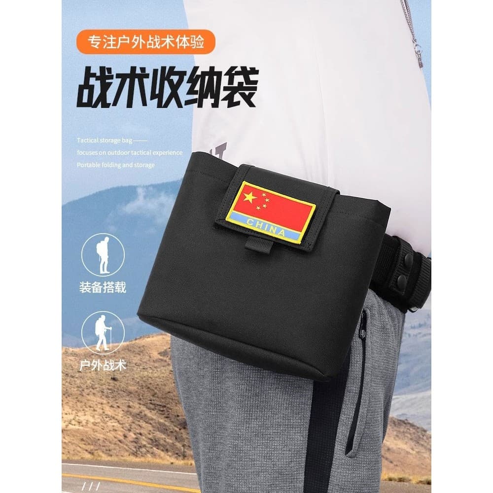 Bolsa de armazenamento tática dobrável, grande capacidade, à prova d'água, tecido de Nylon, carga multifuncional, bolsa