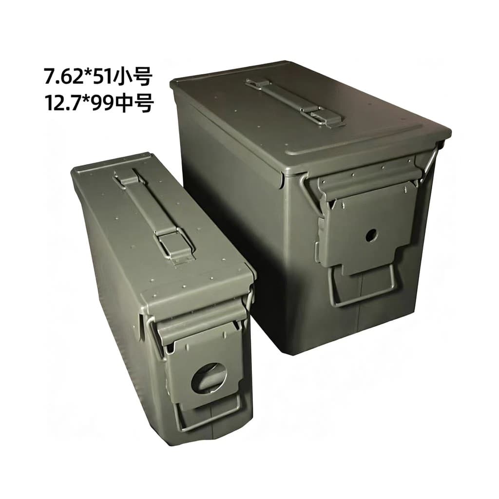 Caixa de ferro verde oliva verde exército comércio exterior NATO estilo americano 12.7mm7.62mm caixa de Material caixa d