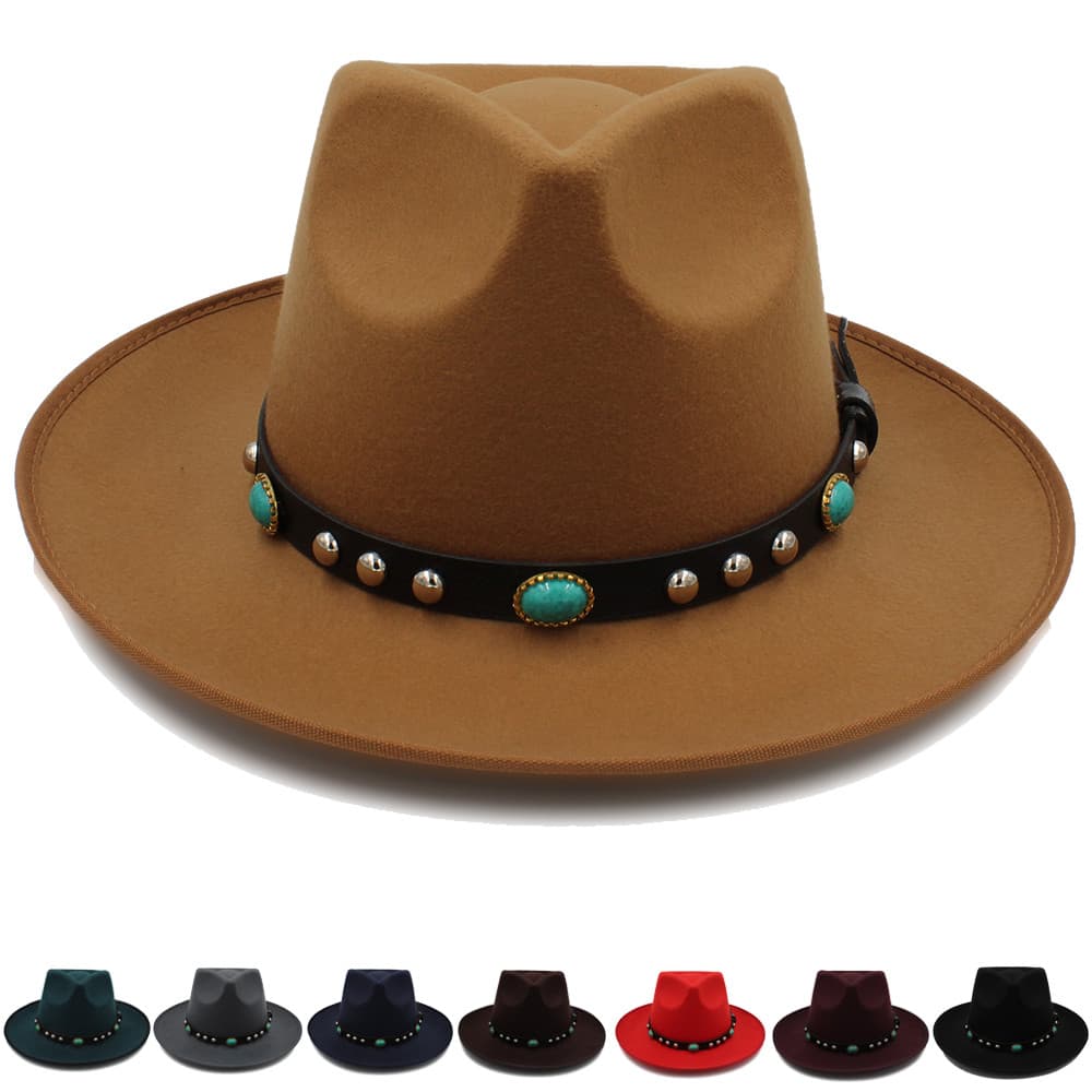 Masculino grande borda chapéu de lã Retro cavalheiro Shanghai praia chapéu feminino panamá chapéu quente protetor solar