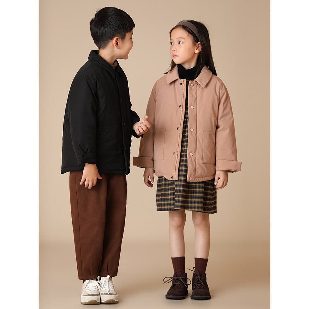 Haya roupas infantis jaqueta infantil inverno acolchoado lapela quente engrossado zíper acolchoado jaqueta meninos menin