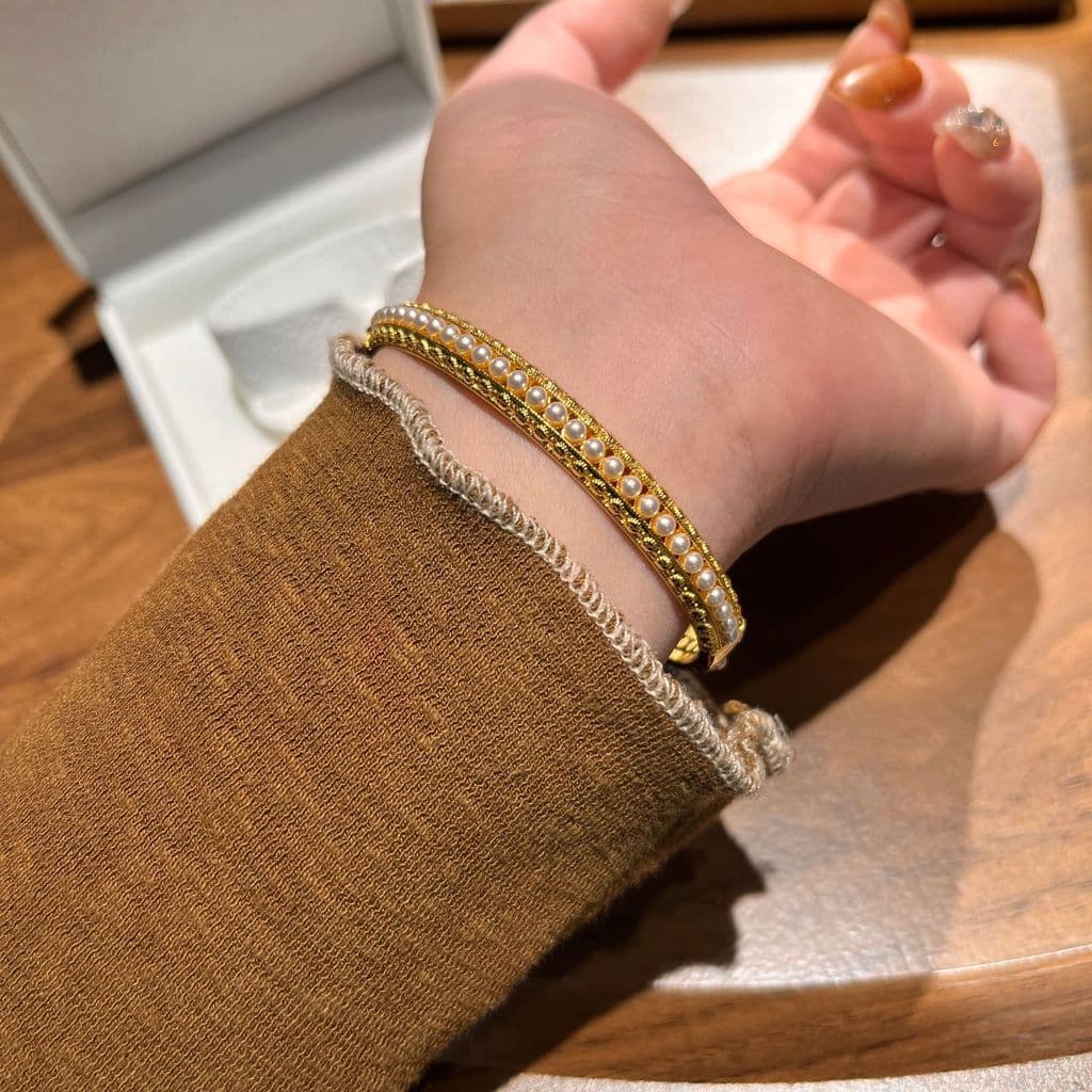 Mesmo estilo século palácio gracioso pérola pulseira método antigo pulseira extravagante caleidoscópio pérola pulseira a