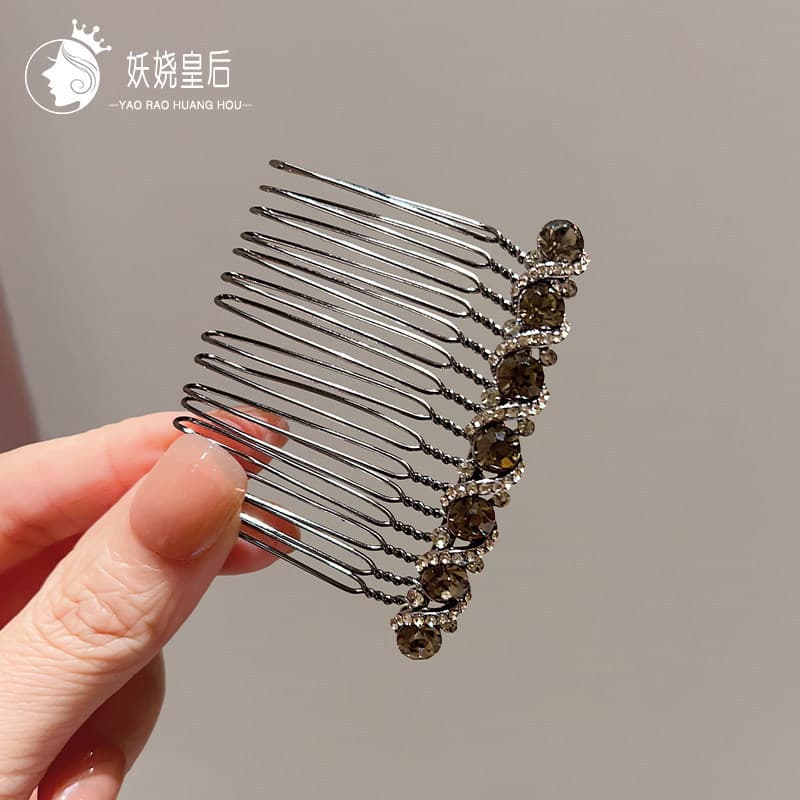 [Estoque pronto] Pente de cabelo Pente de cabeça para baixo Grampo de cabelo feminino 2026 Novo estilo Franja Arranjo de