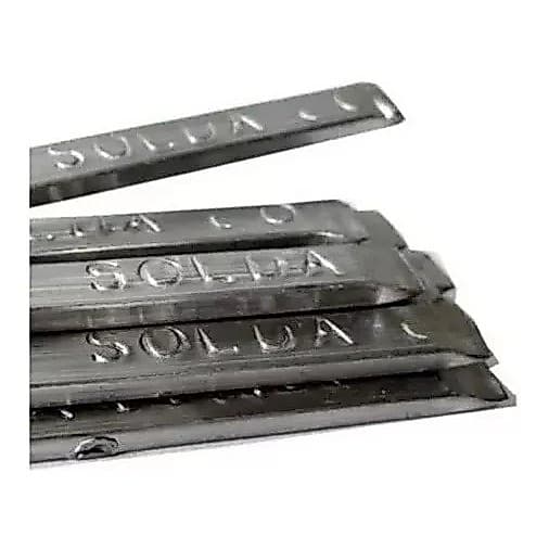 01 Barra Vareta Verga Estanho Solda 60x40 Aprox 65g Cobix
