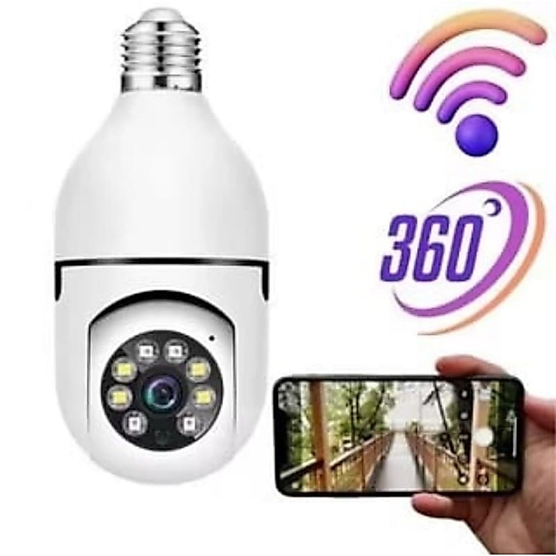 câmera de segurança Giratória 360 Wi-Fi prova d'água visão noturna infravermelho camera lâmpada ou mini câmera, escolha